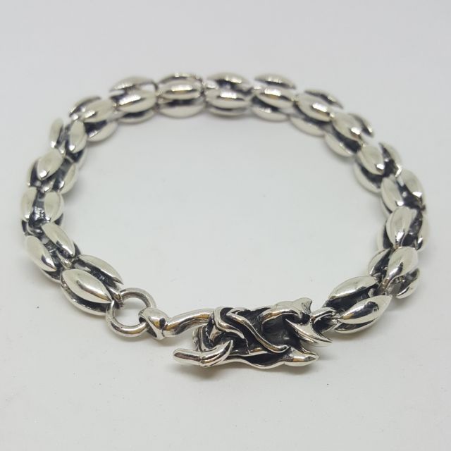 สร้อยข้อมือโซ่หัวมังกร-ยาว-22-ซม-เงินแท้-925-sterling-silver