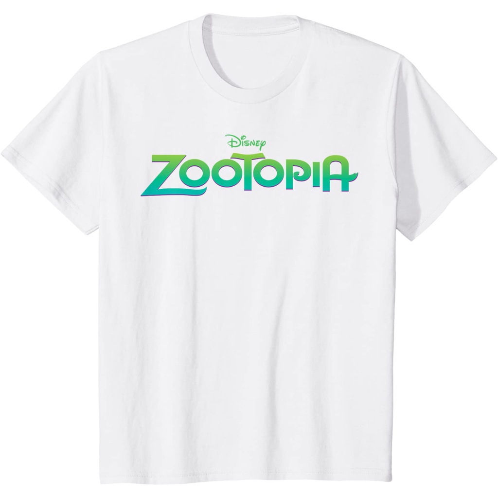 เสื้อยืดผ้าฝ้ายพรีเมี่ยม-เสื้อยืด-พิมพ์ลายโลโก้-disney-zootopia-title