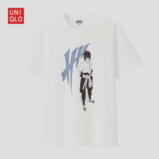Uniqlo (Ut) เสื้อยืดแขนสั้น พิมพ์ลายนารูโตะ Uchiha Sasuke สําหรับผู้ชาย และผู้หญิง