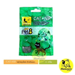 PET8 CAT NIP เพ็ทเอท แคทนิป หญ้าสมุนไพร สำหรับแมว 5 กรัม