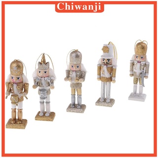 [Chiwanji] ฟิกเกอร์ไม้ รูปหุ่นตุ๊กตา Nutcracker ของเล่นสําหรับเด็ก 5 ชิ้น