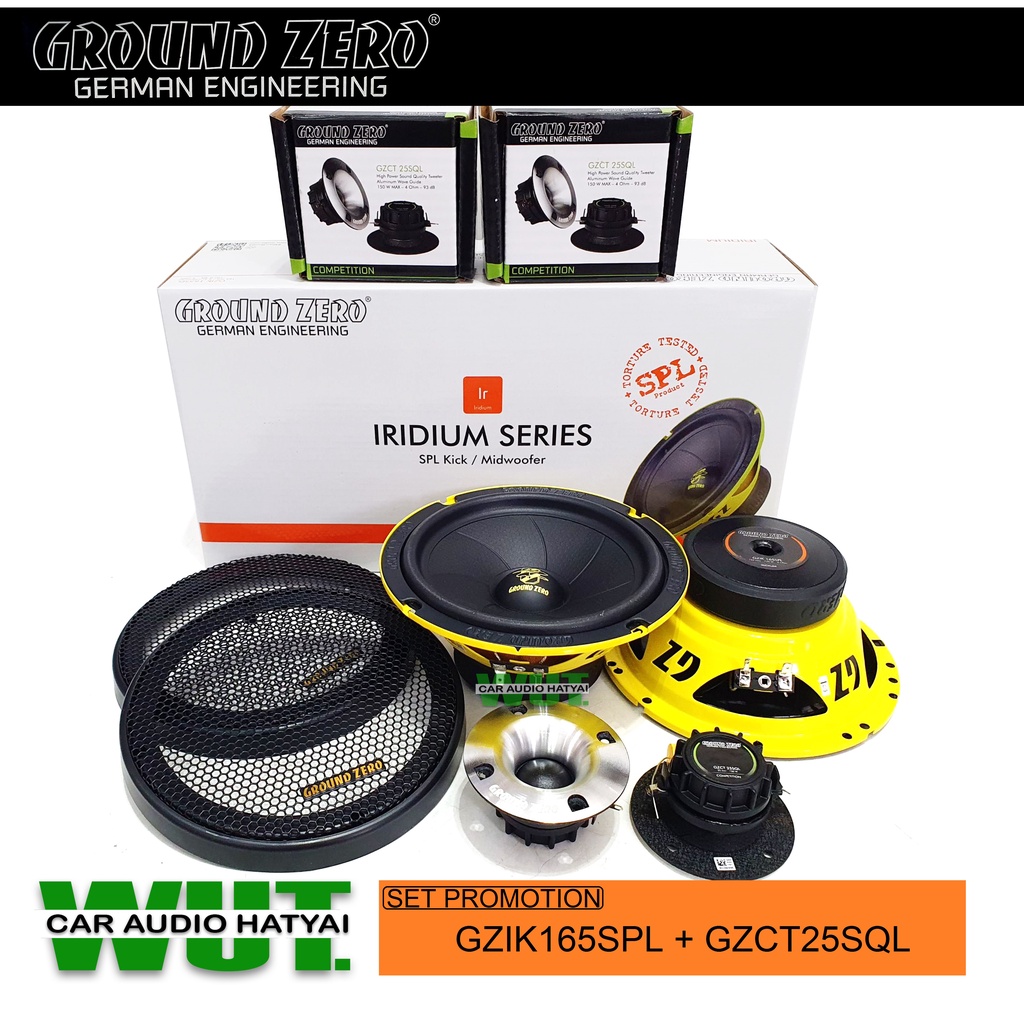 GROUND ZERO Set ลำโพงเสียงกลางแหลม GZIK 165SPL + GZCT 25SQL = 1ชุด ...