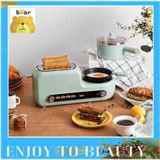 BEAR เครื่องปิ้งขนมปัง 3 in 1 พร้อม หม้อต้ม และ ทอด Electric Multi Toaster รุ่น BR0041