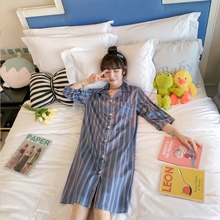 ชุดนอน ชุดนอนผู้หญิง ชุดนอนราคาถูก ชุดนอนสั้น ชุดนอนไม่ได้นอน ชุดนอนผ้าซาติน ชุดนอนสไตล์เกาหลี ผ้านุ่นสบายไม่ร้อน #3304