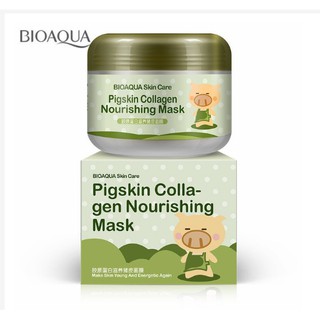 🔥พร้อมส่ง🔥เซลล์💥 มาร์คหมูคอลลาเจลให้ความชุ่มชื่น BIOAQUA Skin Care Pigskin Collagen Nourishing Mask 100g No. BQY0504