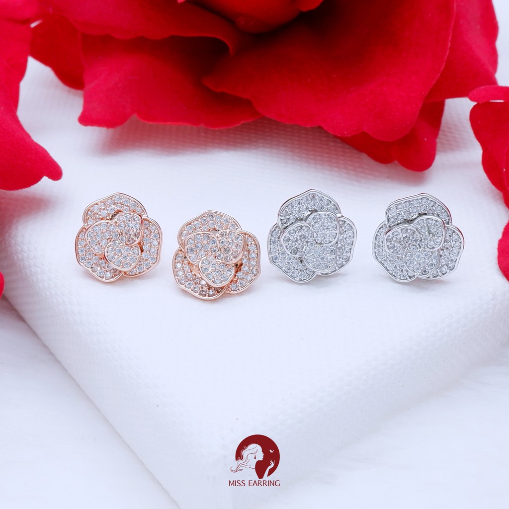 miss-earring-ต่างหูเพชรฝัง-forever-rose-earrings-อะไหล่เงิน-มี-2-สี-เงิน-พิ้งโกลด์