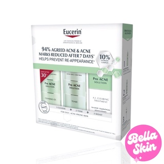 [Exp.2024] Eucerin pro acne gift set [cleansing gel + toner +Day matt&amp;treatment ]เซทรักษาสิว