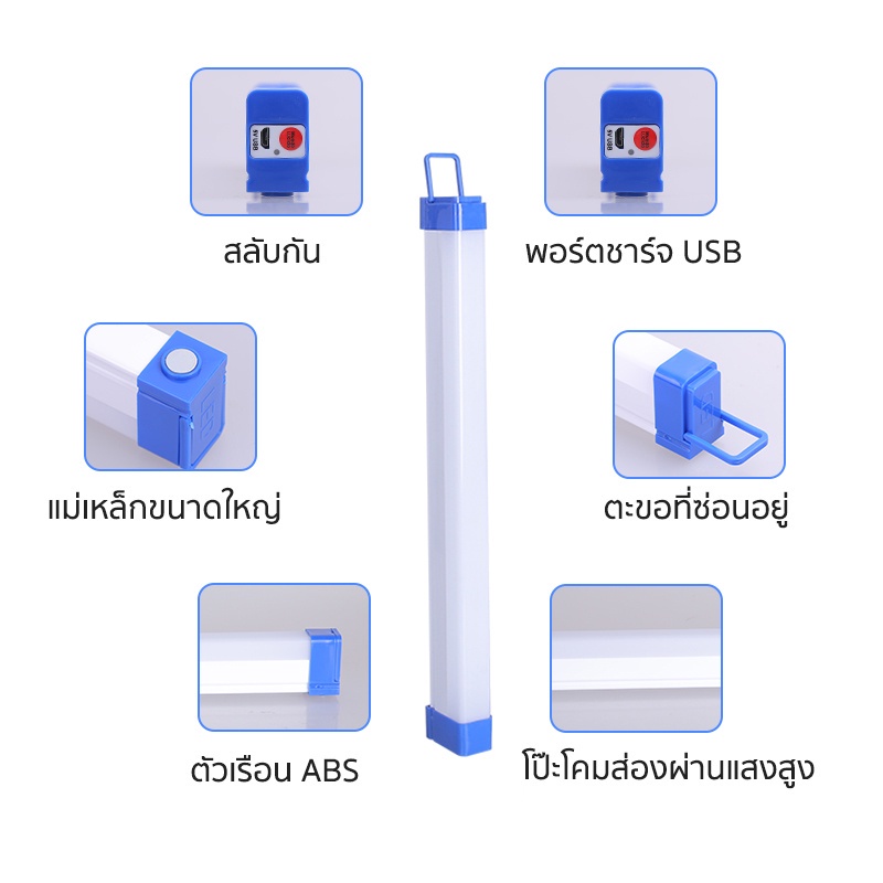 หลอดไฟ-led-ไร้สาย-พกพา-ไฟฉุกเฉิน-3โหมด-ไฟฉุกเฉิน-led-การชาร์จด้วย-usb-หลอดไฟฉุกเฉิน-หลอดไฟ-หลอดไฟฉุกเฉิน-ติดกำแพง