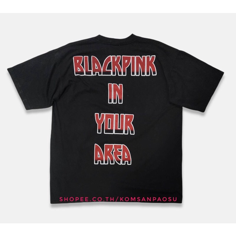 เสื้อยืดผ้าฝ้ายพิมพ์ลาย-เสื้อ-blackpink-in-your-area-ผ้าฟอกเฟดเก่า-ป้าย-proclub-made-in-usaแฟชั่นเกาหลี