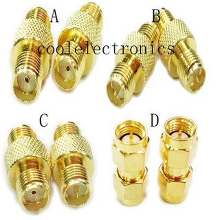 SMA Connector SMA Female to SMA Female RP-SMA Female RF Coax อะแดปเตอร์เชื่อมต่อ 2 ชิ้น