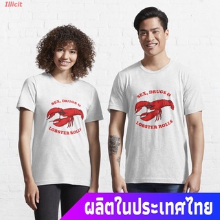 เสื้อยืดแขนสั้น Sex, Drugs And Lobster Rolls Essential T-Shirt Popular T-shirts