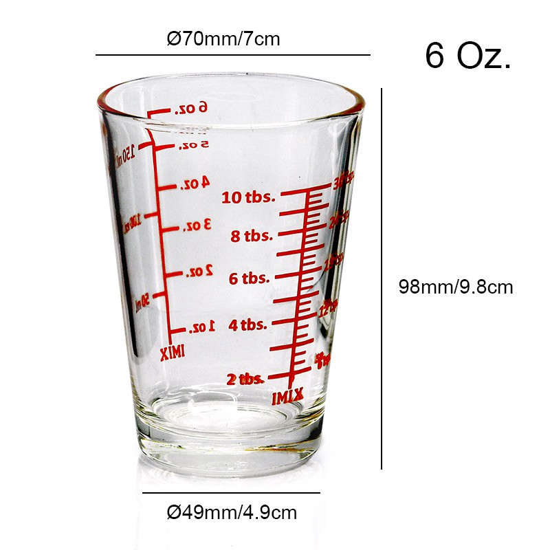 แก้วตวงกาแฟ-แก้วช็อต-6-oz-มีสเกลตวงปริมาณ-4-หน่วย