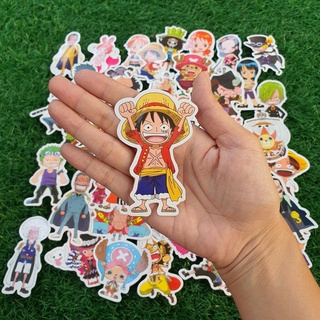 สติ๊กเกอร์ ลูฟี่ วันพีซ (ชุด1) One Piece งานดี สีสวย ติดแน่น กันน้ำ (48ชิ้น) cute sticker