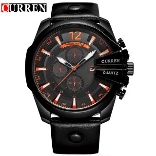 CURREN Mens Watches Top Brand Luxury Fashion Quartz-Watch Quartz-Watch Golden Male Clock Leather Hodinky Hombre