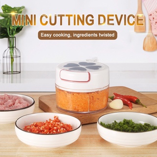 Mini 170ML Powerful Meat Grinder Hand-power Food Chopper Mincer Mixer Blender to Chop Meat Fruit Vegetable Nuts Shredder Hand Chopper Manual Food Processor With Pounding Garlic Cutting Peppers Puree Cooking Machine -cy3