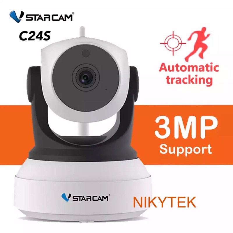 ภาพหน้าปกสินค้าใหม่สุด2023รุ่นC24S Vstarcam กล้องวงจรปิดIP Camera C24S Series 3MPภาพชัด3ล้าน)and IRCut WIP HD จากร้าน nikytek บน Shopee