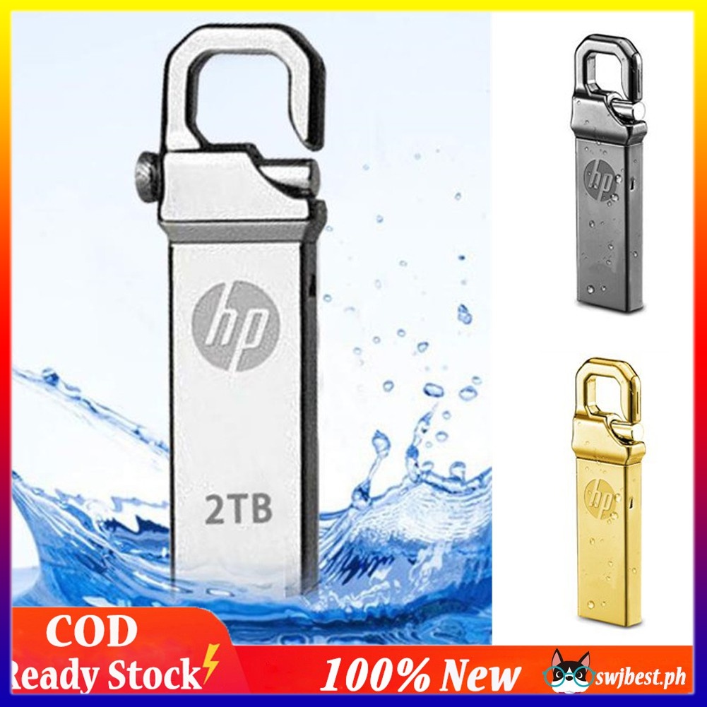 ภาพสินค้าhp 2TB USB 3.0 Flash Drive Pendrive High Speed Flash Disk แฟลชไดรฟ์โลหะ ความเร็วสูง กันน้ำ แฟลชไดร์ฟ จากร้าน aprons888 บน Shopee ภาพที่ 1