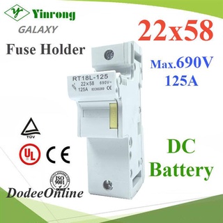 Fuse Holder DC 22x58mm for Battery Max. 500V 125A Fuse-Holder-22x58