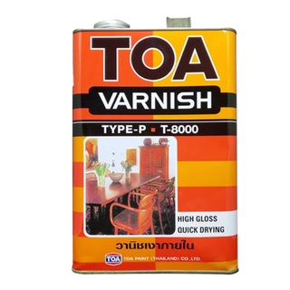 น้ำมันวานิชเงา ภายใน TOA รุ่น T8000 ขนาด 1/4 สีใส