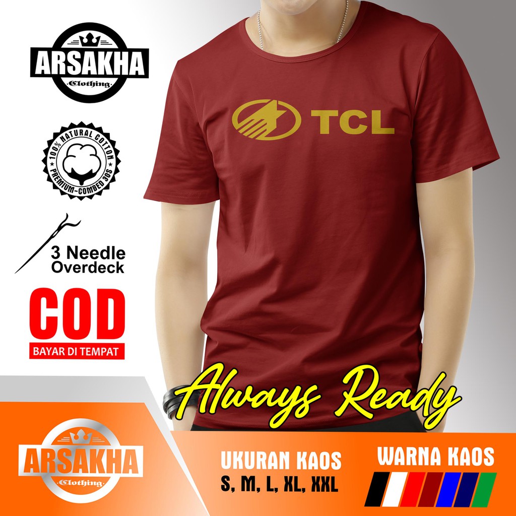 เสื้อยืด-พิมพ์ลายโลโก้-บริษัท-tcl-arsakha