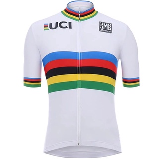 Cbox 21SS Uci เสื้อกีฬาแขนสั้นสีรุ้งสําหรับขี่จักรยาน Mtb