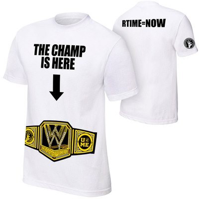 เสื้อยืดผ้าฝ้ายพิมพ์ลายขายดี-john-cena-the-champ-is-here-t-shirt