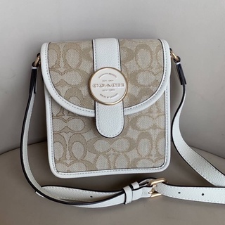 Coach North/South Lonnie Crossbody In Signature Jacquard