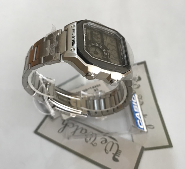 ภาพสินค้าCASIO % AE-1000WD-1A AE-1100WH-1A AE-1200WHD-1A AE-2000WD-1A นาฬิกาผู้ชาย Digital สายเหล็ก กล่องและรับประกัน1ปี จากร้าน wewatchs บน Shopee ภาพที่ 4