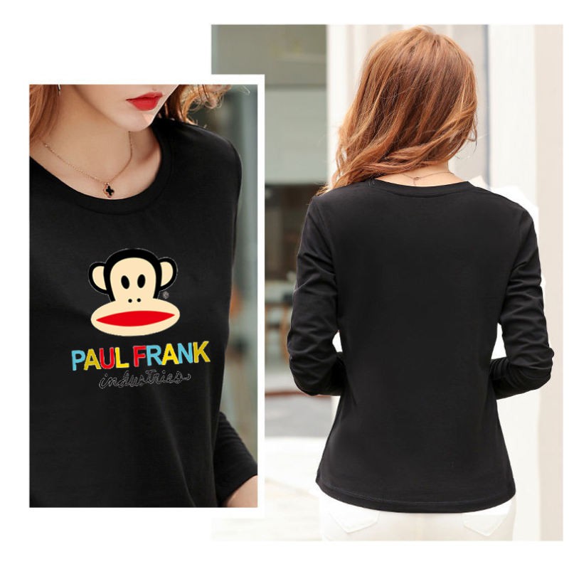 เสื้อยืดแขนยาวแฟชั่นเกาหลี-พิมพ์ลายการ์ตูนน่ารัก-ผ้านิ่มใส่สบาย-s-xxl-tl-bk202