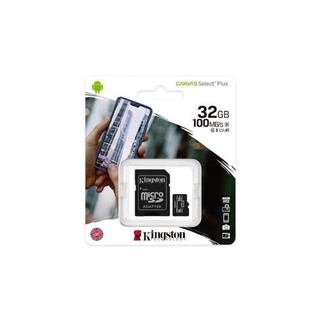 สินค้า Kingston MicroSDHC Ultra  ความเร็ว 100MB/S ความจุ 32GB  Class10 (SDSQUNS-032G-GN3MN)