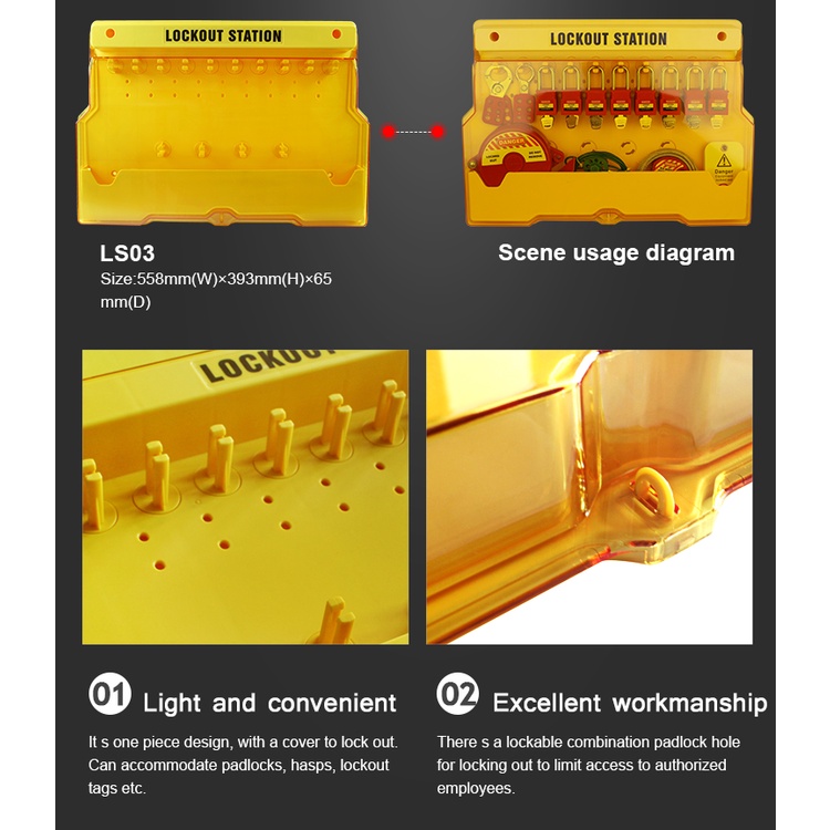 สถานีเก็บอุปกรณ์-lockout-tagout-สีเหลือง-lockey-รุ่น-lg02-ของแท้100-เราคือผู้นำเข้า-มีราคาส่งรง