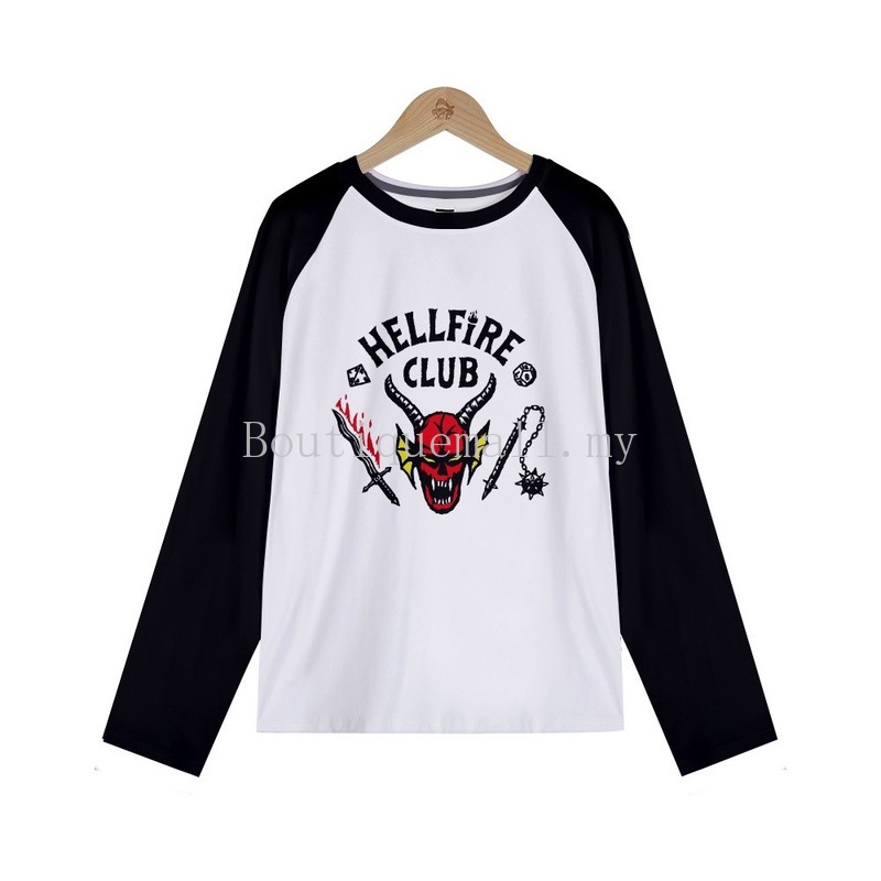 ชุดคอสเพลย์-เสื้อยืดแขนยาว-พิมพ์ลาย-stranger-things-season-4-mike-wheeler-hellfire-club