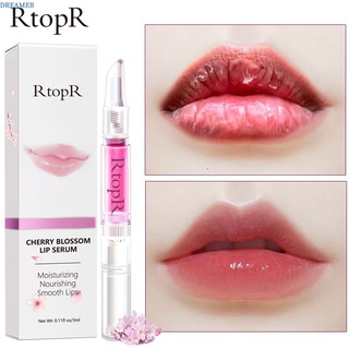 【DREAMER】RtopR Cherry Blossom Lip Serum 3ml Rtopr037 Moisturizing Nourish Brighten Lip Color Plant Extracts Gentle Care For Lips Skin Care