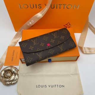 Louis vuitton wallet mono สีชมพู Grade vip Size 19cm  อปก.fullboxset