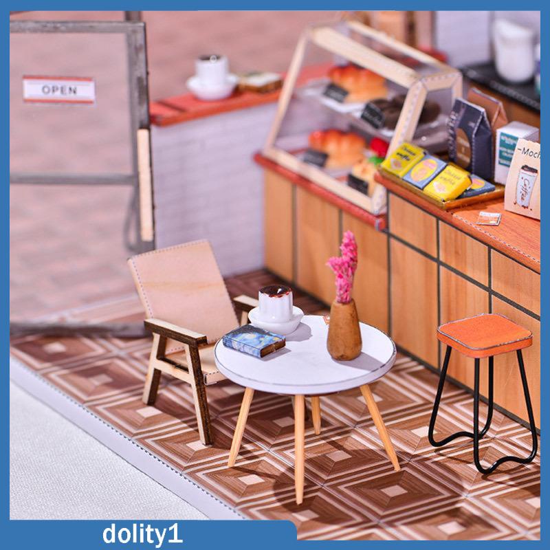 dolity1-ชุดโมเดลบ้านตุ๊กตา-บ้านจิ๋วdiy-ประกอบเอง-สําหรับร้านกาแฟ