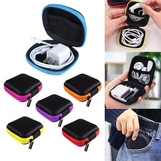 แบบพกพามัลติฟังก์ชั่สแควร์เคสกระเป๋าสำหรับหูฟังสาย USB หูฟัง case Bag