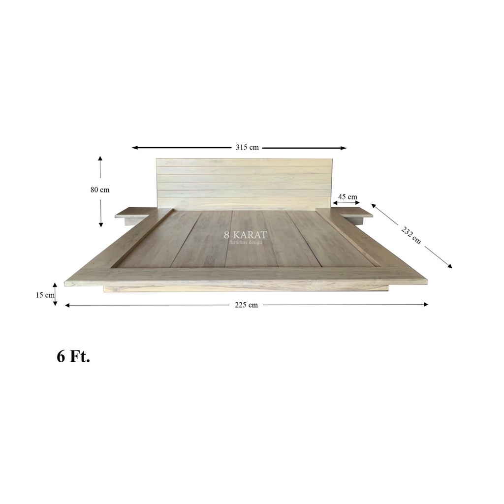 japan-bed-เตียงญี่ปุ่น-ขนาด6ฟุต-เตียงไม้สัก-เตียงโมเดิร์น