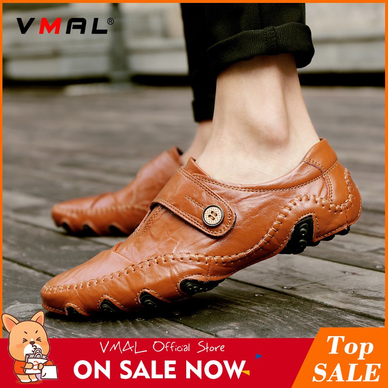 ภาพหน้าปกสินค้าVMAL ชายรองเท้าหนัง , รองเท้าลำลอง , รองเท้า , ความสะดวกสบายไม่ลื่นขนาด