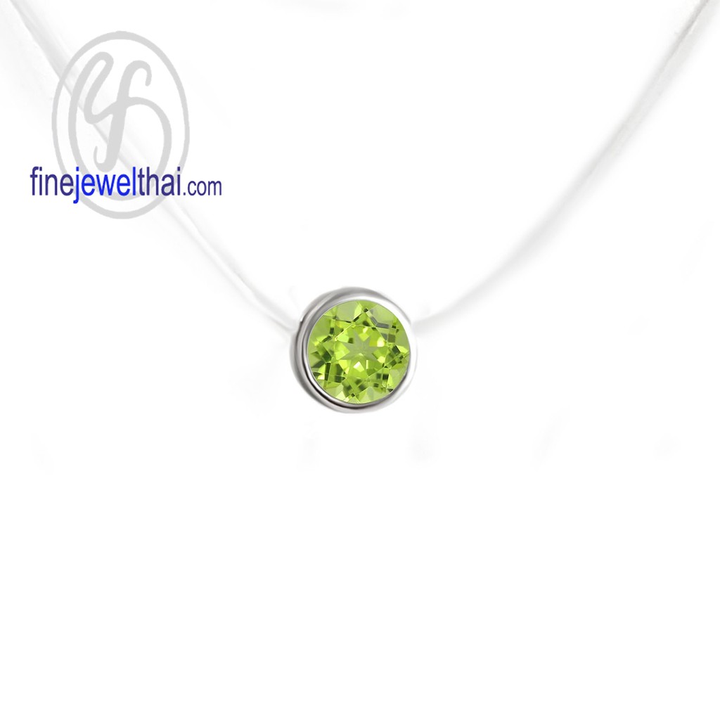 finejewelthai-จี้เพอริดอท-เพอริดอท-จี้พลอย-พลอยประจำเดือนเกิด-peridot-silver-pendant-birthstone-p1085pd00-ราคาต่อชิ้น