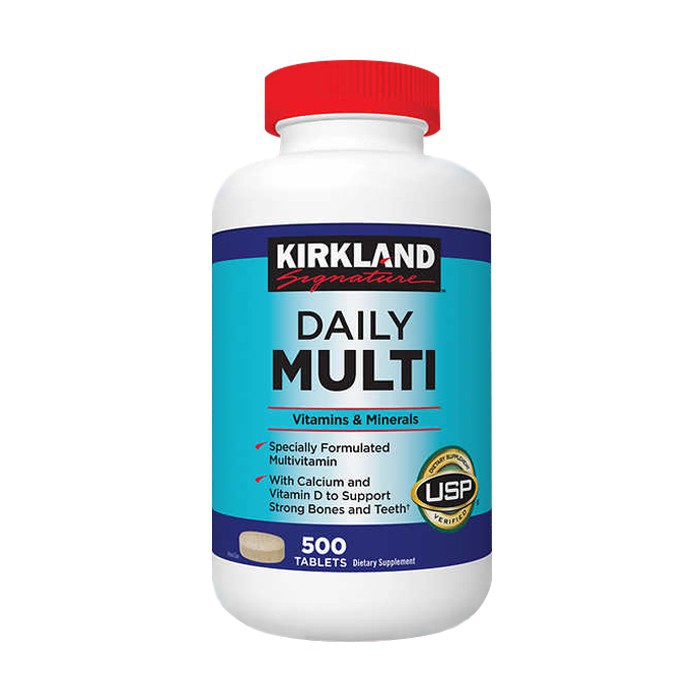 Kirkland Daily Multi Vitamins & Minerals with Calcium & Vitamin D 500  Tablets