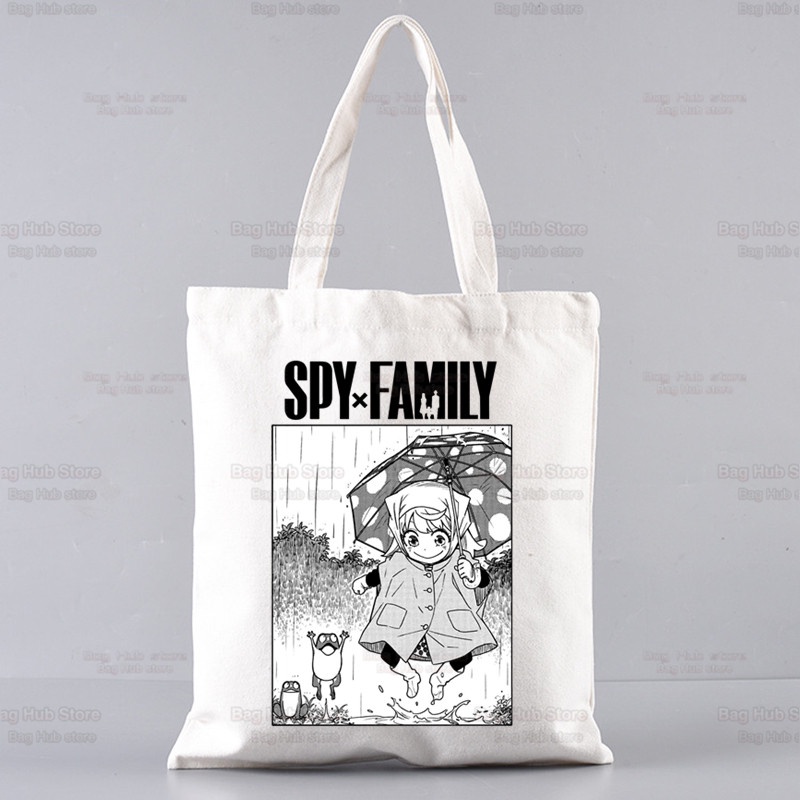 spyfamily-กระเป๋าช้อปปิ้ง-กระเป๋าสะพายไหล่-ผ้าแคนวาส-ลายกราฟฟิคอนิเมะญี่ปุ่น-ฮาราจูกุ-spy-x-family