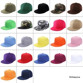Folღ หมวกเบสบอล ปีกแบน สีพื้น สไตล์ฮิปฮอป ปรับขนาดได้ 22 แบบ เหมาะกับฤดูร้อน สําหรับผู้ชาย และผู้หญิง