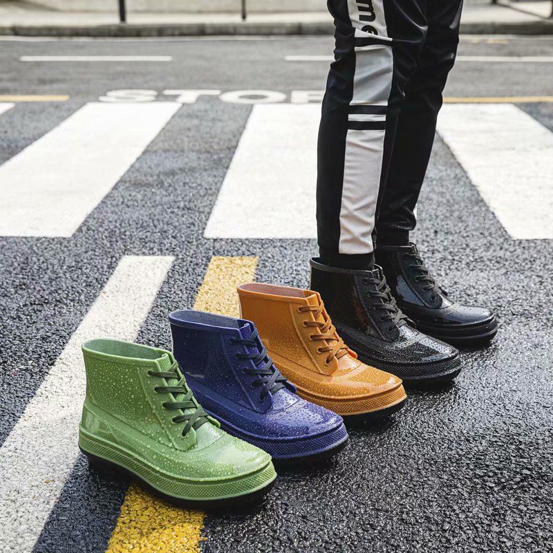 hot-goods-mens-rain-boots-fashion-low-top-rubber-shoes-รองเท้ากันน้ำกันลื่น