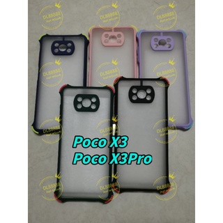 ✨พร้อมส่งใน🇹🇭✨(9สี)เคสขอบนิ่มหลังแข็งขุ่นคลุมกล้อง For Xiaomi  Poco X3 / PocoX3 / Poco X3 Pro / Poco X3Pro