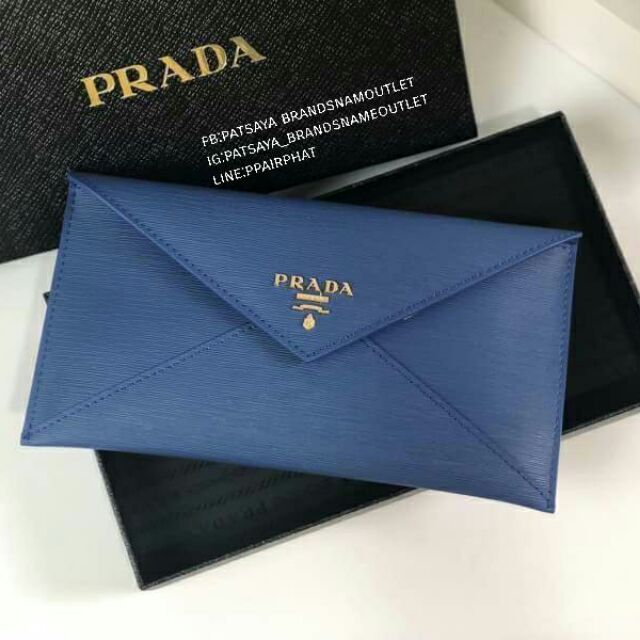 พร้อมส่งความสวยกระเป๋าสตางค์ใบยาวซองจดหมายหนังแท้-ลายไม้-premium-for-gift-จาก-prada-ใบยาวหนัง-saffiano