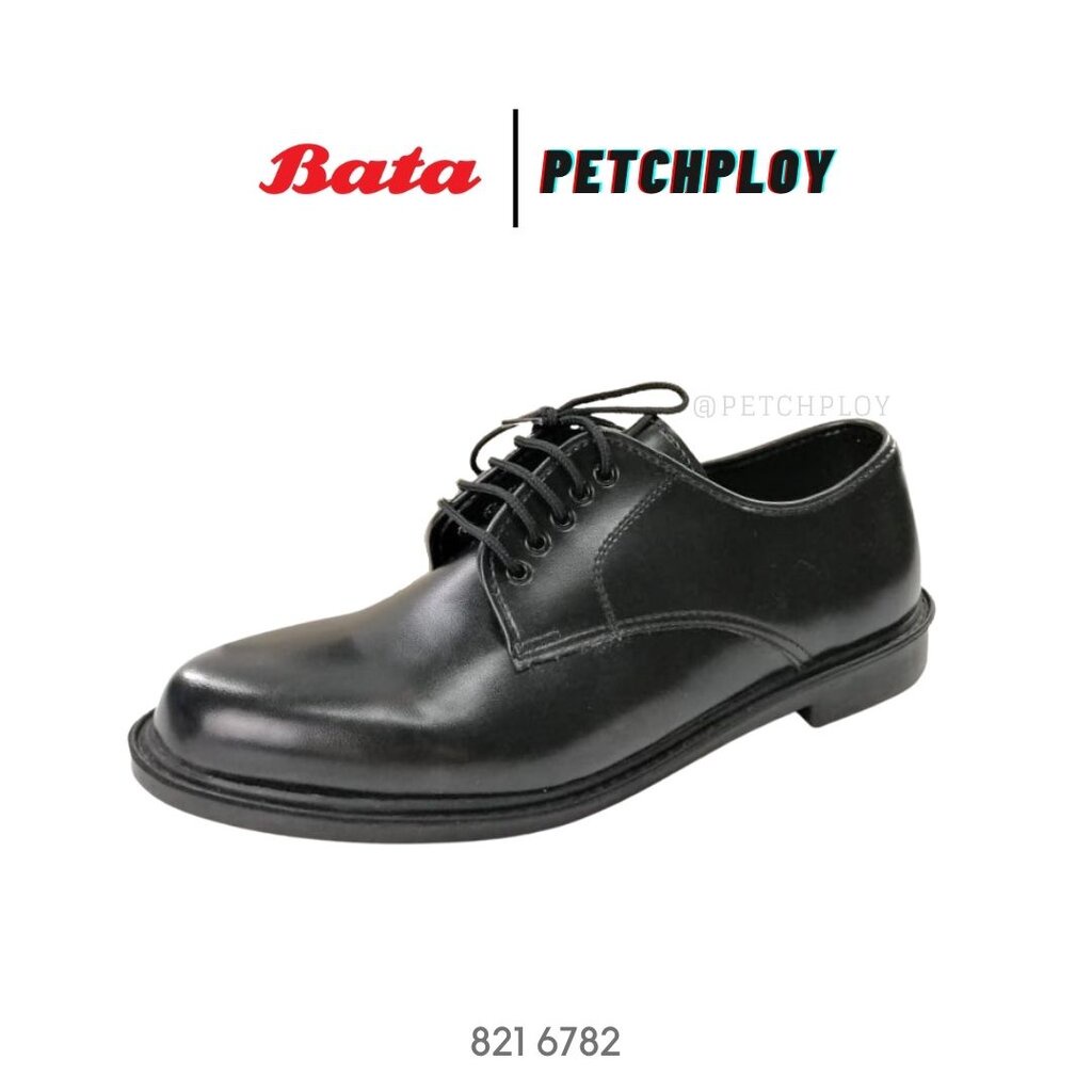ภาพหน้าปกสินค้าBata รองเท้าคัชชูหนัง สีดำ แบบผูกเชือก ยี่ห้อบาจาของแท้ รองเท้าใส่ทำงาน รองเท้าทางการ รองเท้าสีดำ เบอร์ 2-12 (35-47) ...