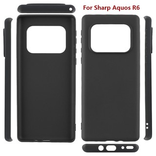 เคสโทรศัพท์มือถือ ซิลิโคนนิ่ม TPU ใส บางพิเศษ สีดํา สําหรับ Sharp Aquos R6 SH-51B