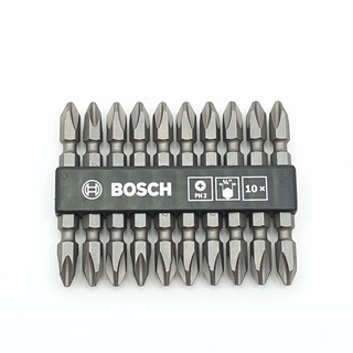 BOSCH ดอกไขควง สีเงิน PH 2-65 มม.(10ดอก/แผง)