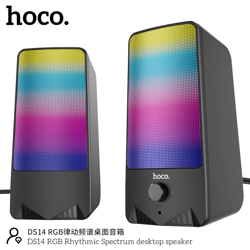 new-hoco-ds14-ลำโพงคอม-คอมพิวเตอร์ตั้งโต๊ะแล็ปท็อป-ลำโพงเดสก์ท็อป-ลำโพงสเตอริโอขนาดเล็ก-usb-เสียงสเตอริโอ-พร้อมส่ง