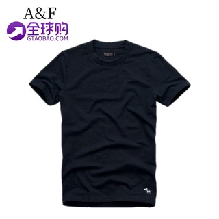 [S-5XL] United States Abercrombie Fitch Spot เสื้อยืดลําลองสําหรับผู้ชายผ้าฝ้ายแขนสั้นคอกลม